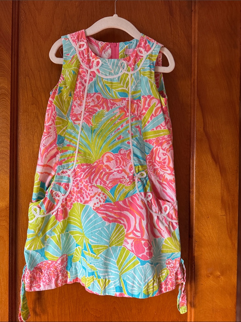 Lily Pulitzer Little Girls Pink Tropical Print Sleeveless Dress